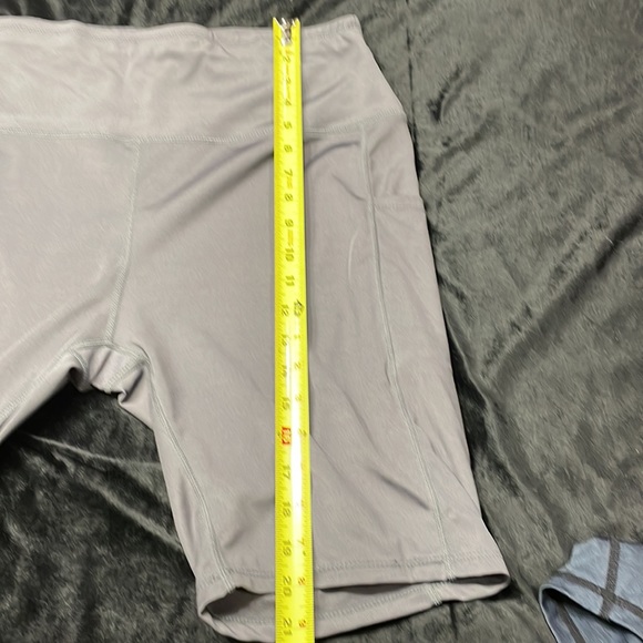 2 pairs Inseam High Waist Yoga Shorts Compression Exercise w Pockets 2XL NH13 - Picture 4 of 9